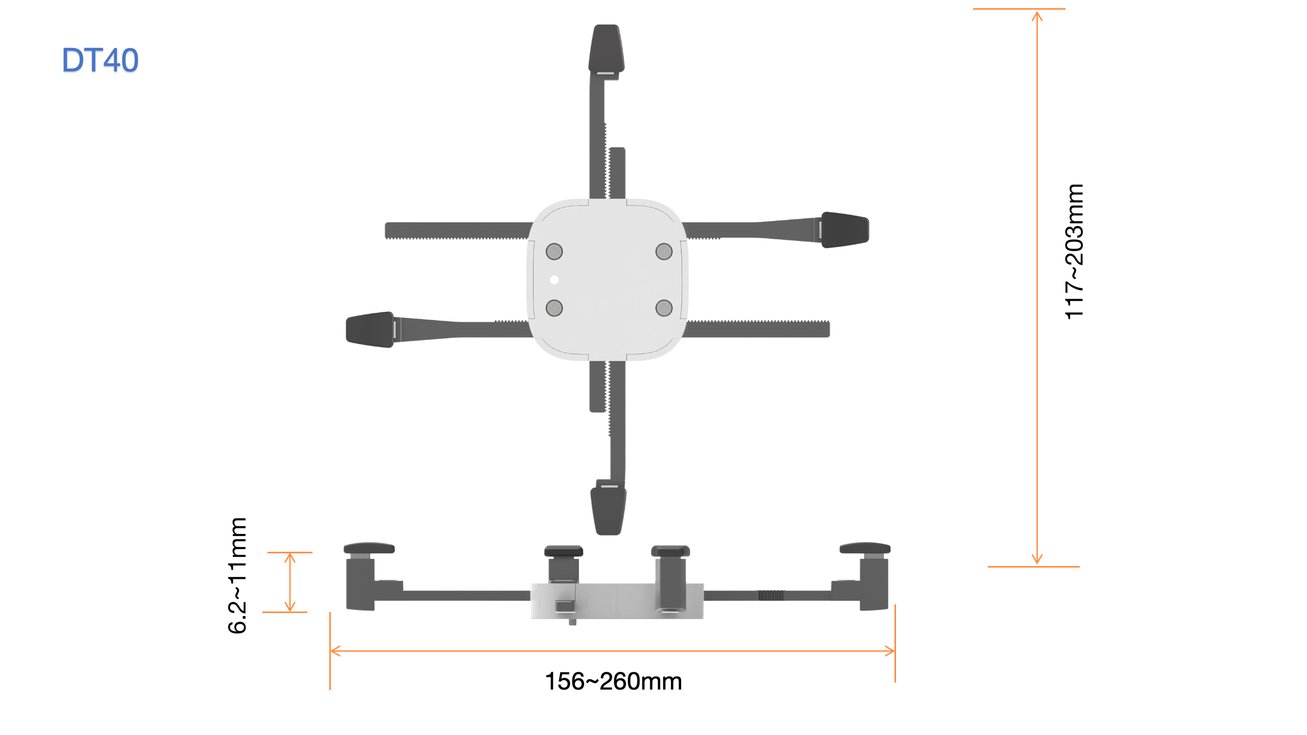 DT40 4 Claws Tablet Bracket